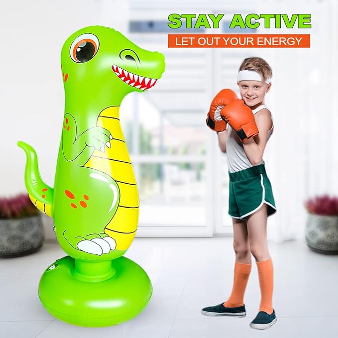 Punching Bag for Kids, Free Standing Boxing Bag for Bounce Back Focus Punching Bag for Practicing Karate, Taekwondo, De-Stress Boxing Bag for Kids.