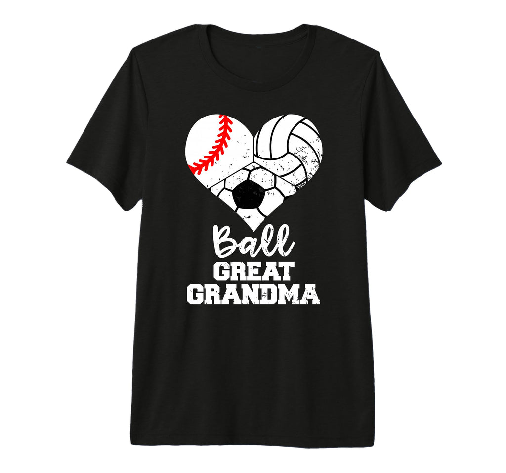 Ball Great Grandma Heart Baseball T-Shirt - Fun Novelty Design Unisex