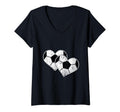 Soccer Hearts Ball Play Sports Gift Love T-Shirt - Unique Graphic Unisex