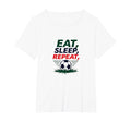 Eat Sleep Soccer Repeat Funny Sports Fan T-Shirt - Trendy Graphic Unisex