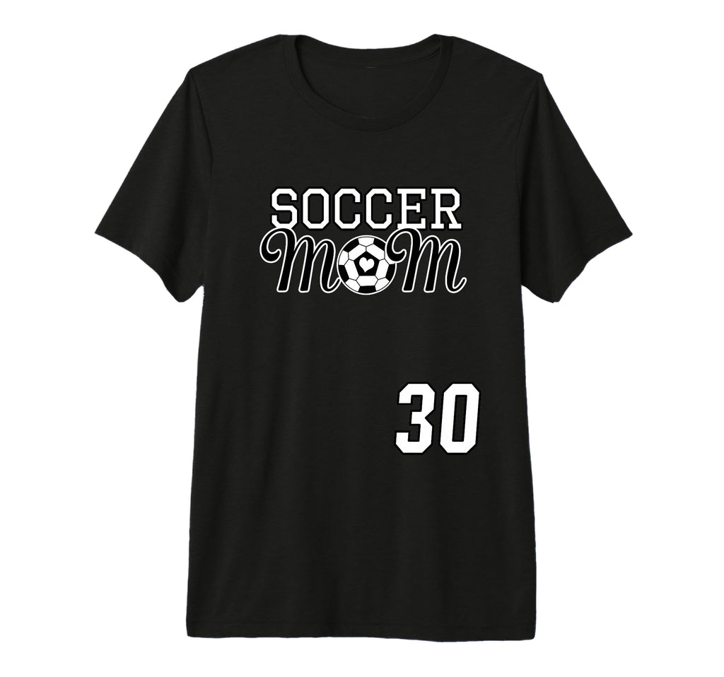 Number 30 Soccer Mom Mothers Day 30 Player T-Shirt - Trendy Graphic Unisex