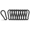 KINLINK 10 Pack Black Carabiner Clip, 2.75 inch Heavy Duty Spring Snap Hook, Small Caribeener Clips for Outdoor Camping, Swing Set, Hammock, Hiking Travel, Fishing, Quick Link Keychain