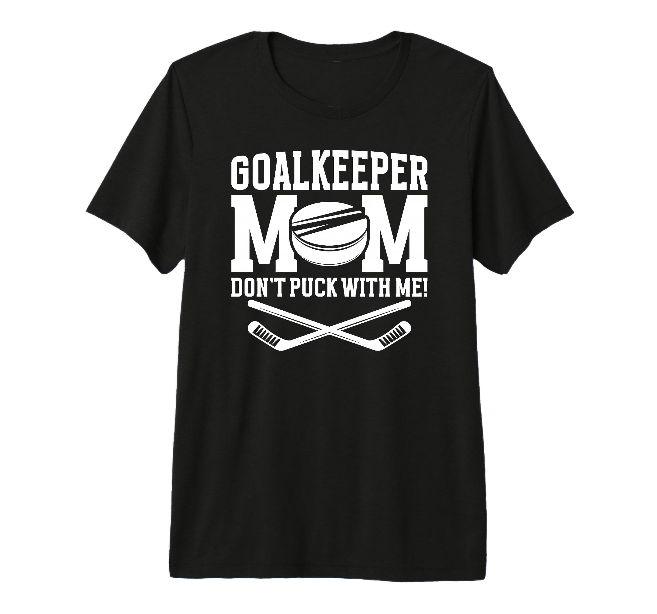 Funny Ice Hockey Goalkeeper Mom Hockey T-Shirt - Minimalist Print Unisex