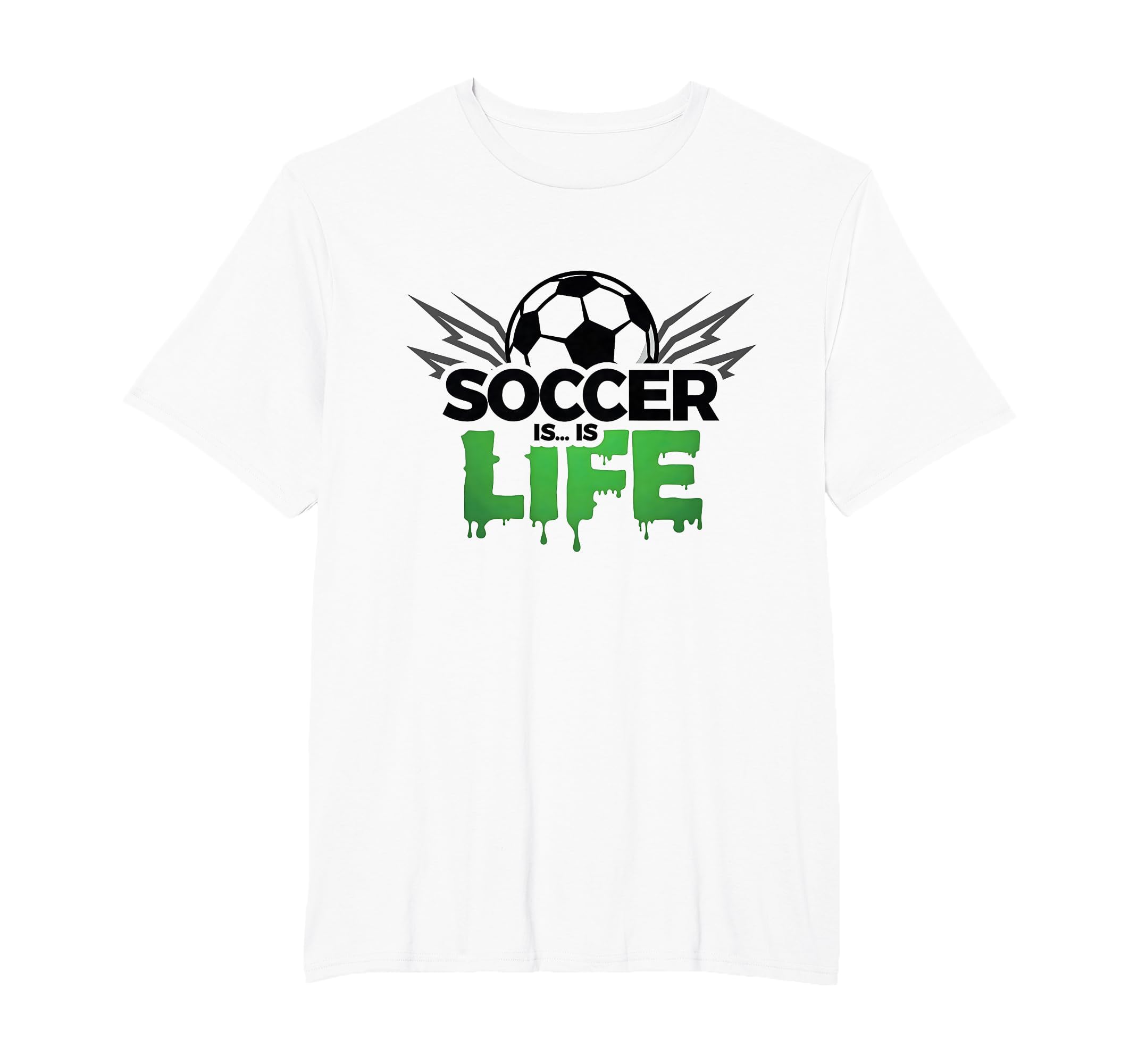 Soccer Is Life Passionate Fan Sports Mens T-Shirt - Novelty Apparel Unisex