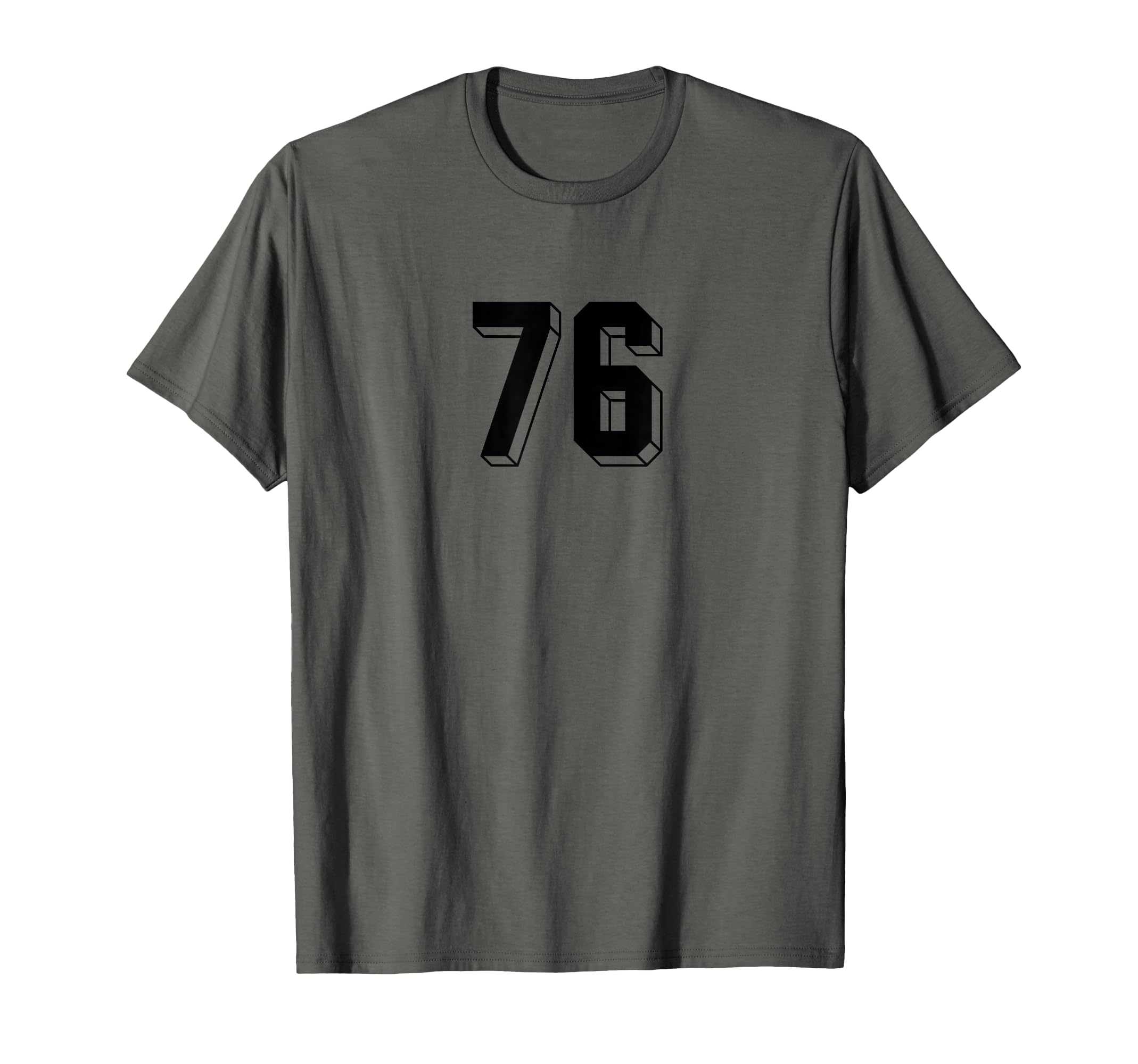Number 76 80S 90S Soccer Team T-Shirt - Casual Everyday Wear Men Women