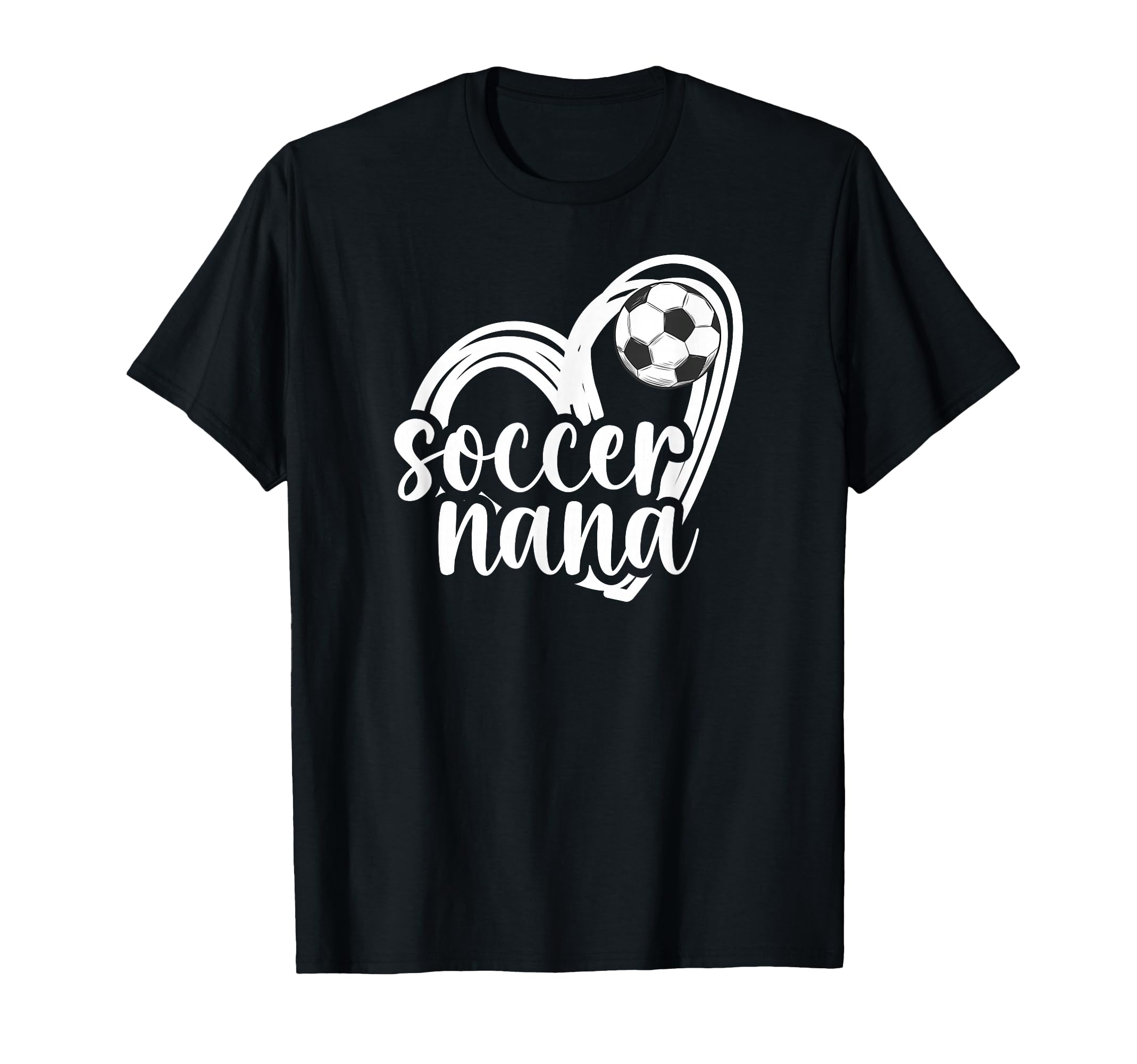 Soccer Nana Heart Grandma Nana Soccer T-Shirt - Trendy Graphic Unisex
