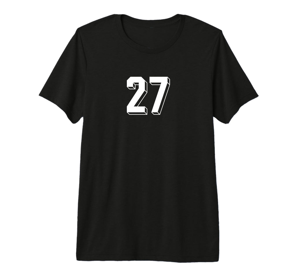 Number 27 80S 90S Soccer Team Jersey T-Shirt - Novelty Apparel Unisex
