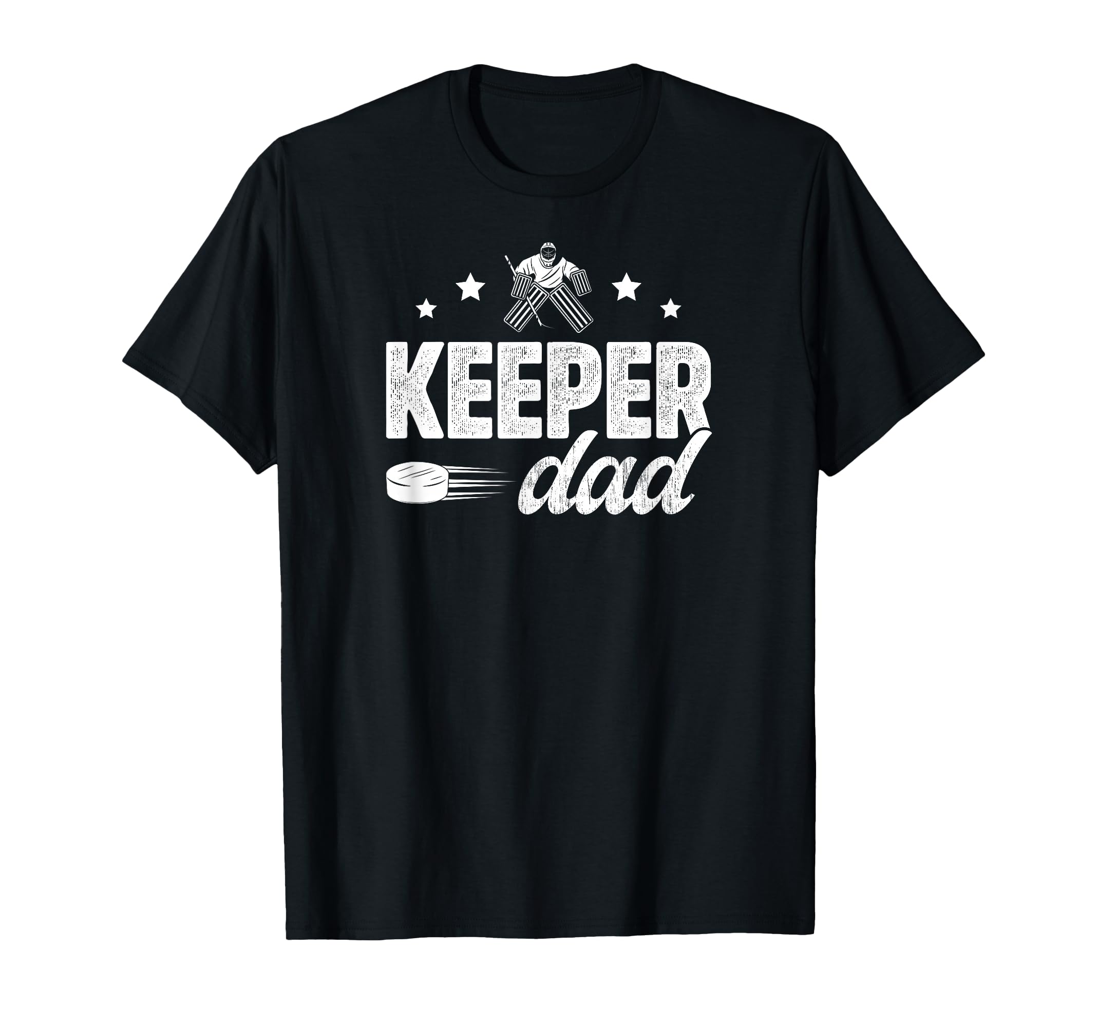 Ice Hockey Keeper Dad Hockey T-Shirt - Aesthetic Graphic Men Women