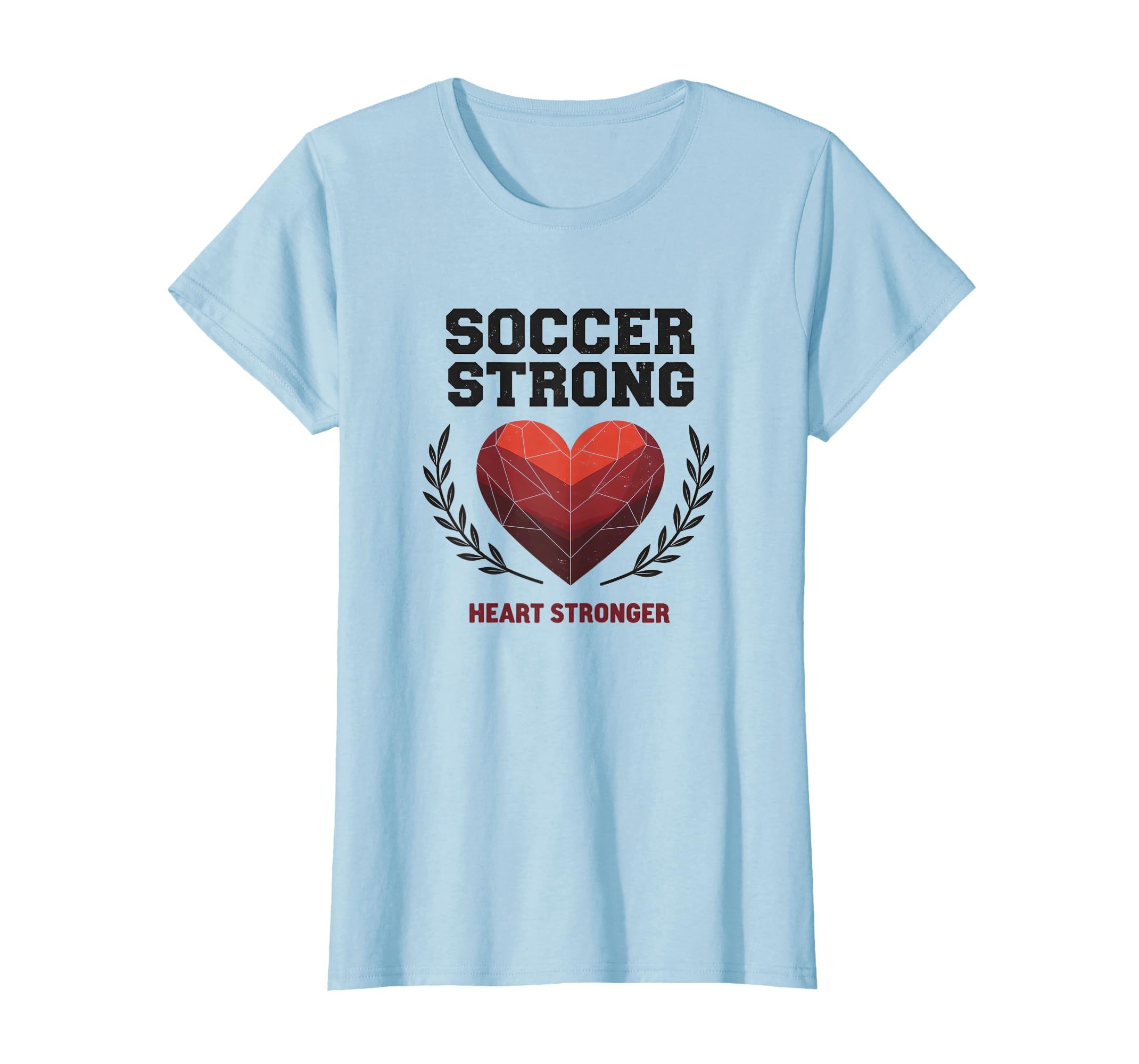 Soccer Strong Heart Stronger Athletic T-Shirt - Aesthetic Graphic Men Women
