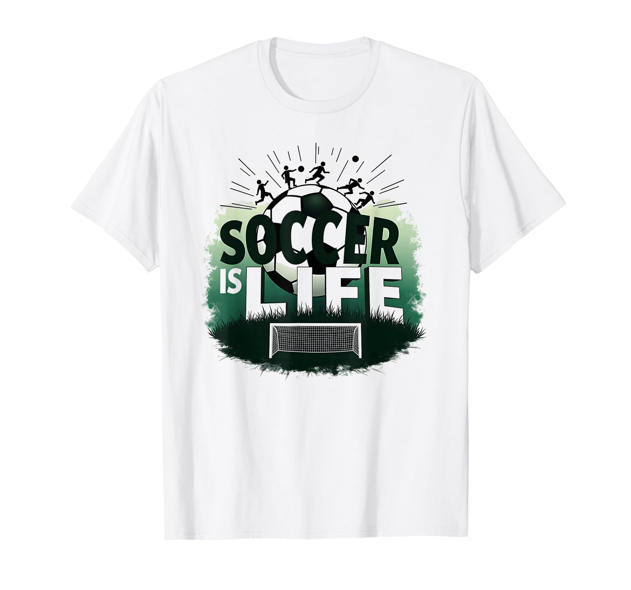 Soccer Is Life Inspiring Football Fan T-Shirt - Novelty Apparel Unisex