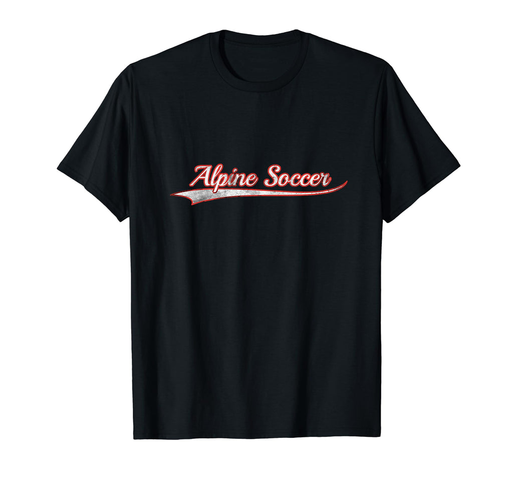 Alpine Soccer Varsity Distressed T-Shirt - Fun Novelty Design Men Women