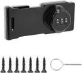 Password Rotary Hasp Locks,Black 1 Pack Cabinet Locks with Combination,Keyless Security Latch for Sliding Barn Door, Gate, Small Door, Closet, Drawers