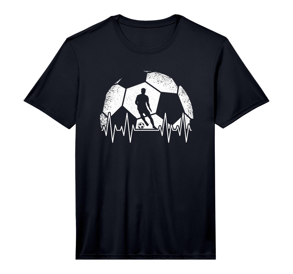 Football Heartbeat Football Player T-Shirt - Unique Graphic Men Women