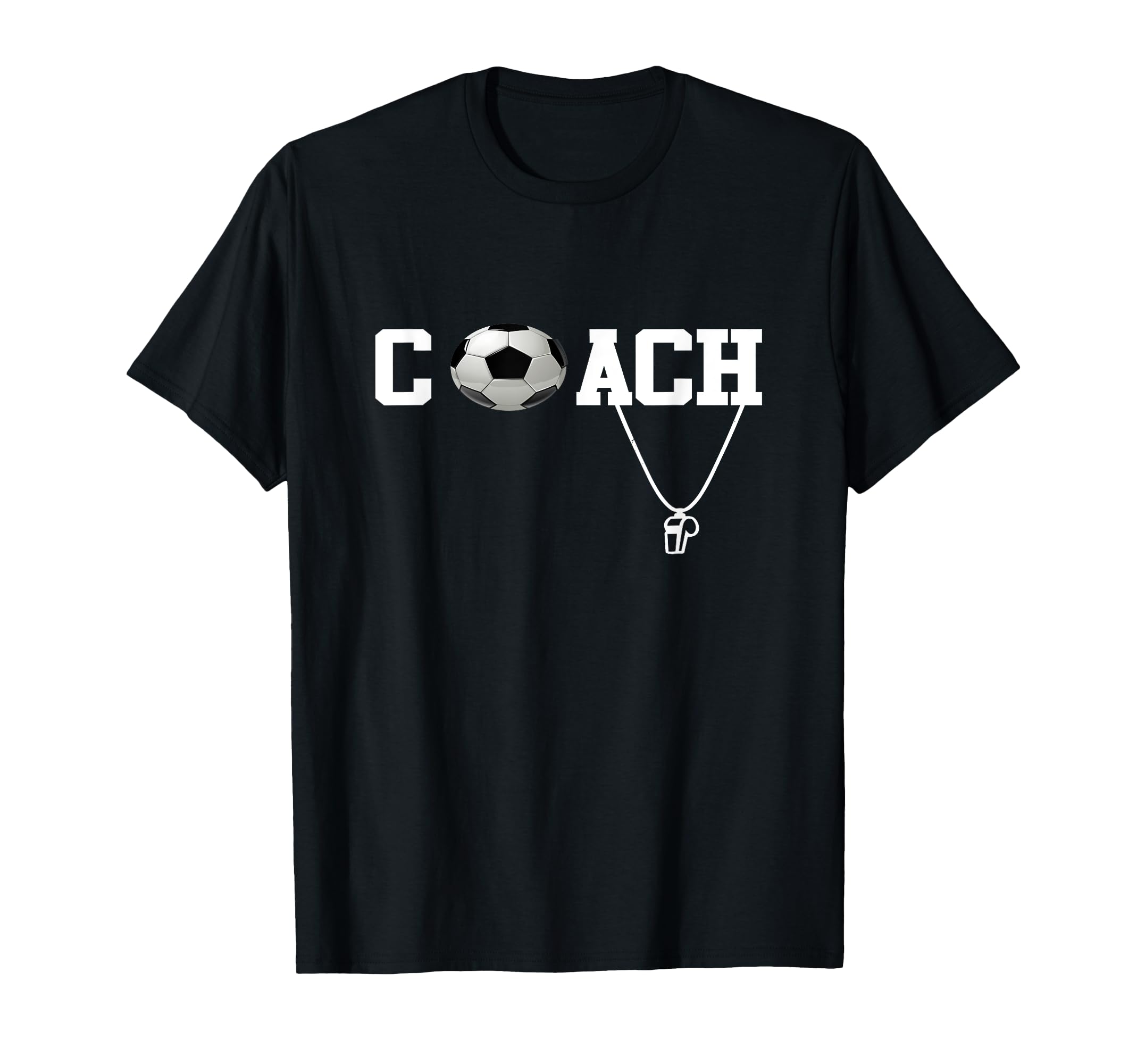 Soccer Coach Whistle Ball Soccer T-Shirt - Custom Art Print for Adults