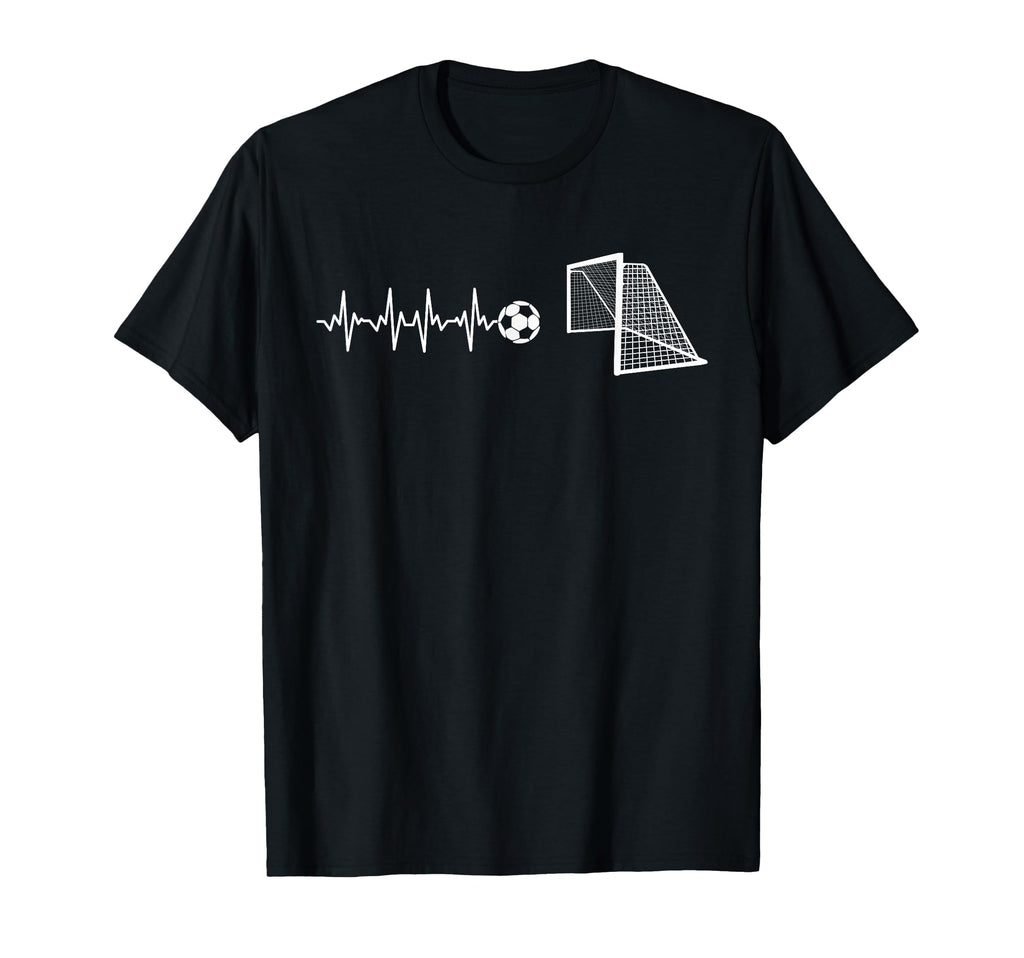 Funny Soccer Heartbeat Ecg Football T-Shirt - Minimalist Print for Adults
