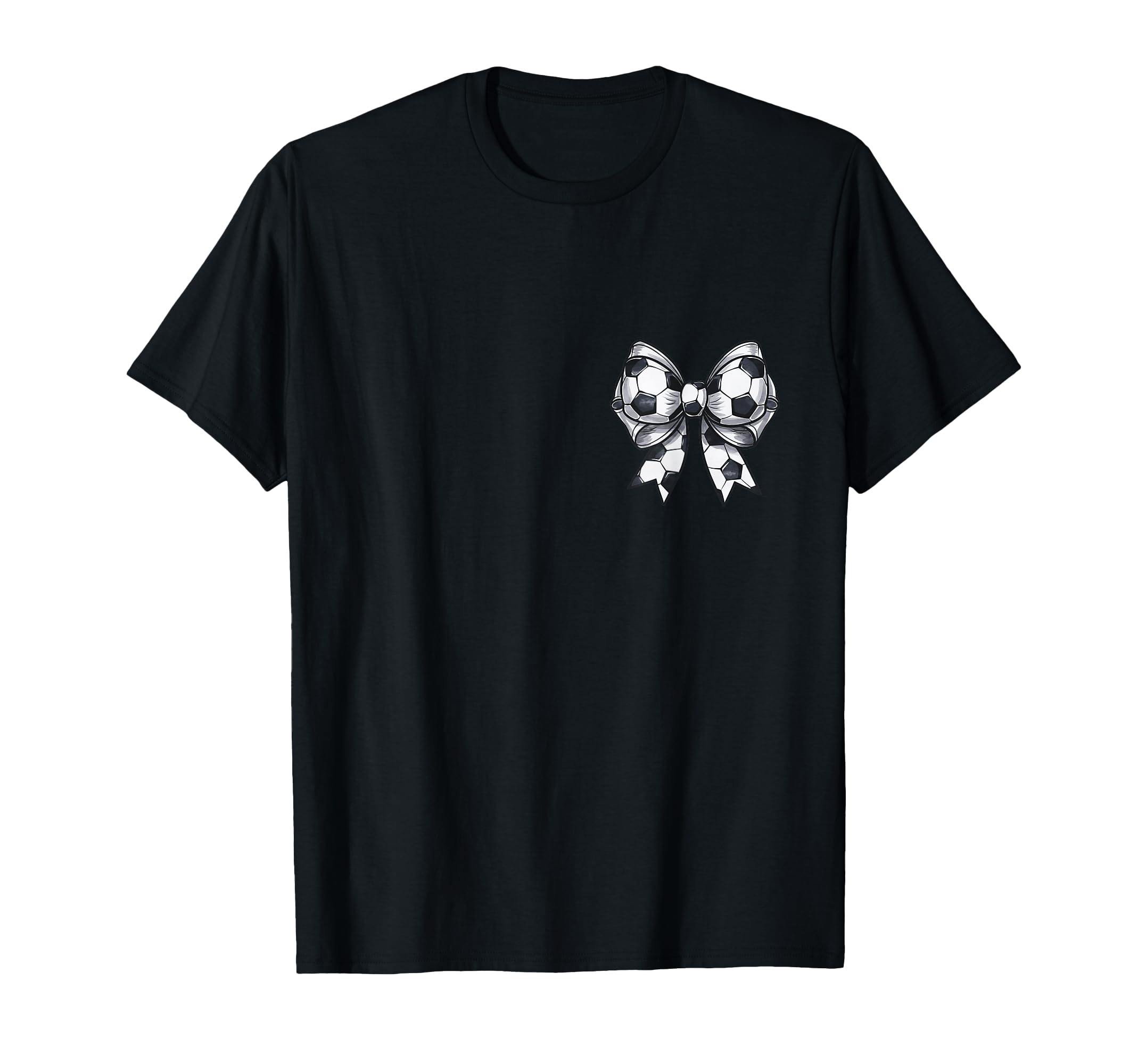 Soccer Aunt Coquette Bow Front Back T-Shirt - Unique Graphic for Adults