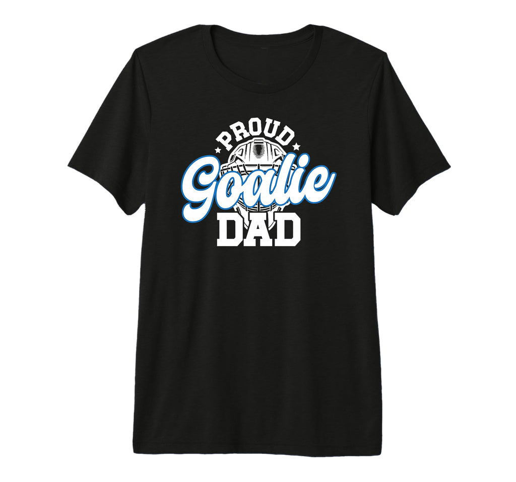 Mens Proud Hockey Goalie Dad T-Shirt - Fun Novelty Design for Adults