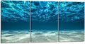 Wieco Art 3 Piece Blue Ocean Bottom Canvas Wall Art for Living Room Beach for Bedroom Wall Decor Seaview Pictures Painting On Canvas Modern Canvas Prints Artwork for Home Decorations