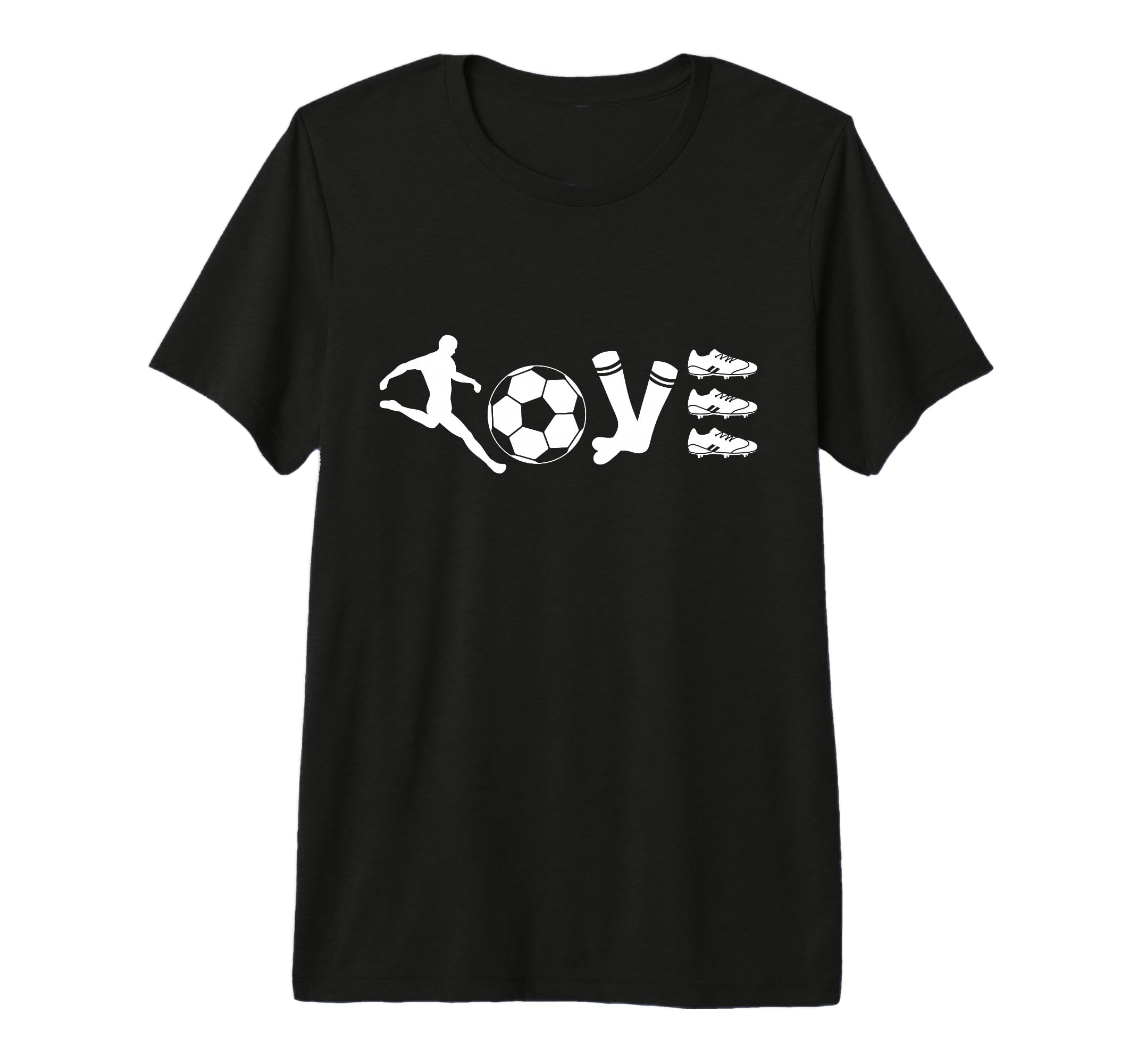 Love Soccer Soccer Player Ball T-Shirt - Fun Novelty Design Men Women