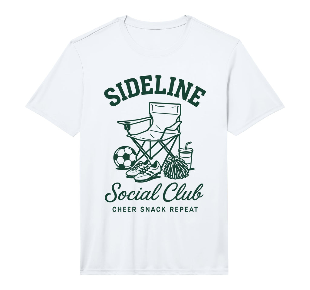 Sideline Social Club Soccer Mom T-Shirt - Trendy Graphic for Adults