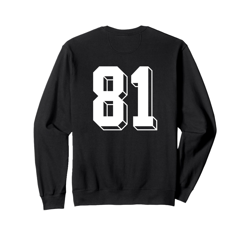 Number 81 Backside 80S 90S Team Sweatshirt - Aesthetic Graphic Men Women