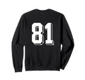 Number 81 Backside 80S 90S Team Sweatshirt - Aesthetic Graphic Men Women