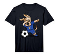 Dog Dabbing Kosovo Soccer Jersey Kosovar T-Shirt - Minimalist Print Unisex