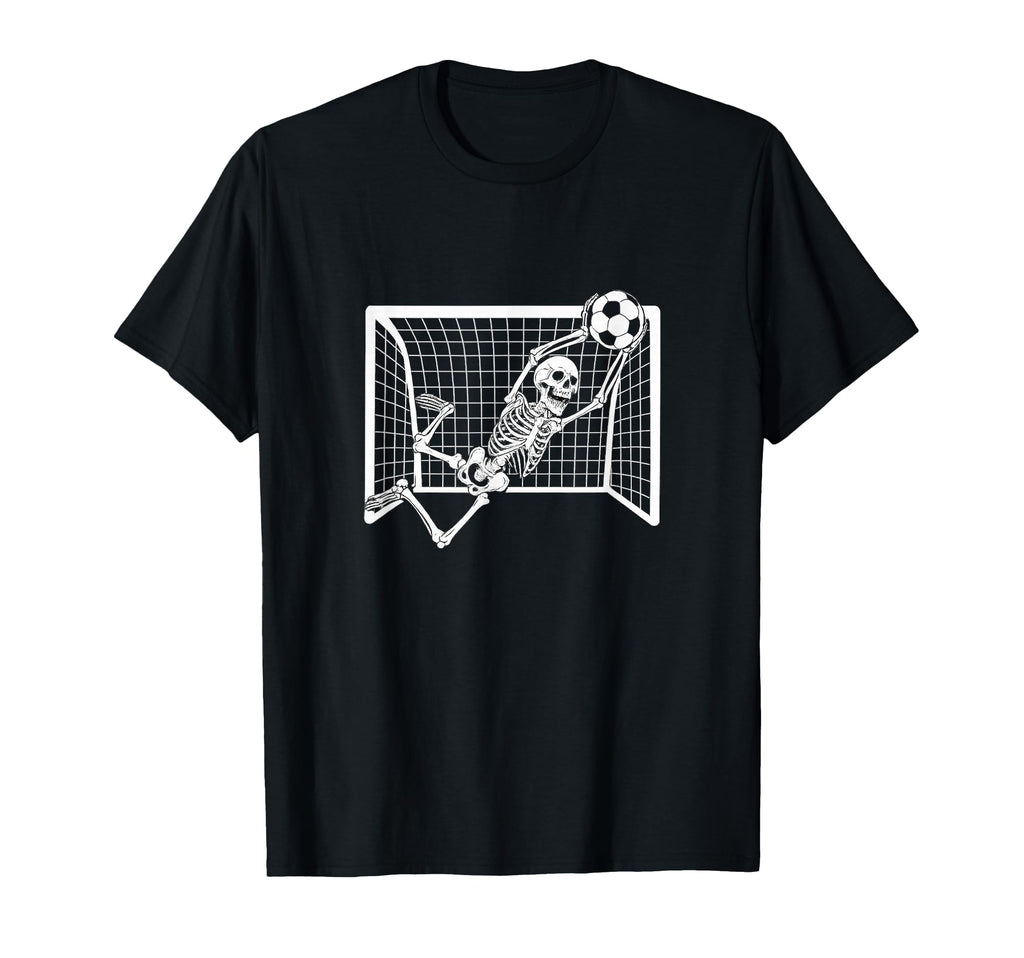 Skeleton Goalkeeper Soccer Halloween T-Shirt - Streetwear Style Men Women