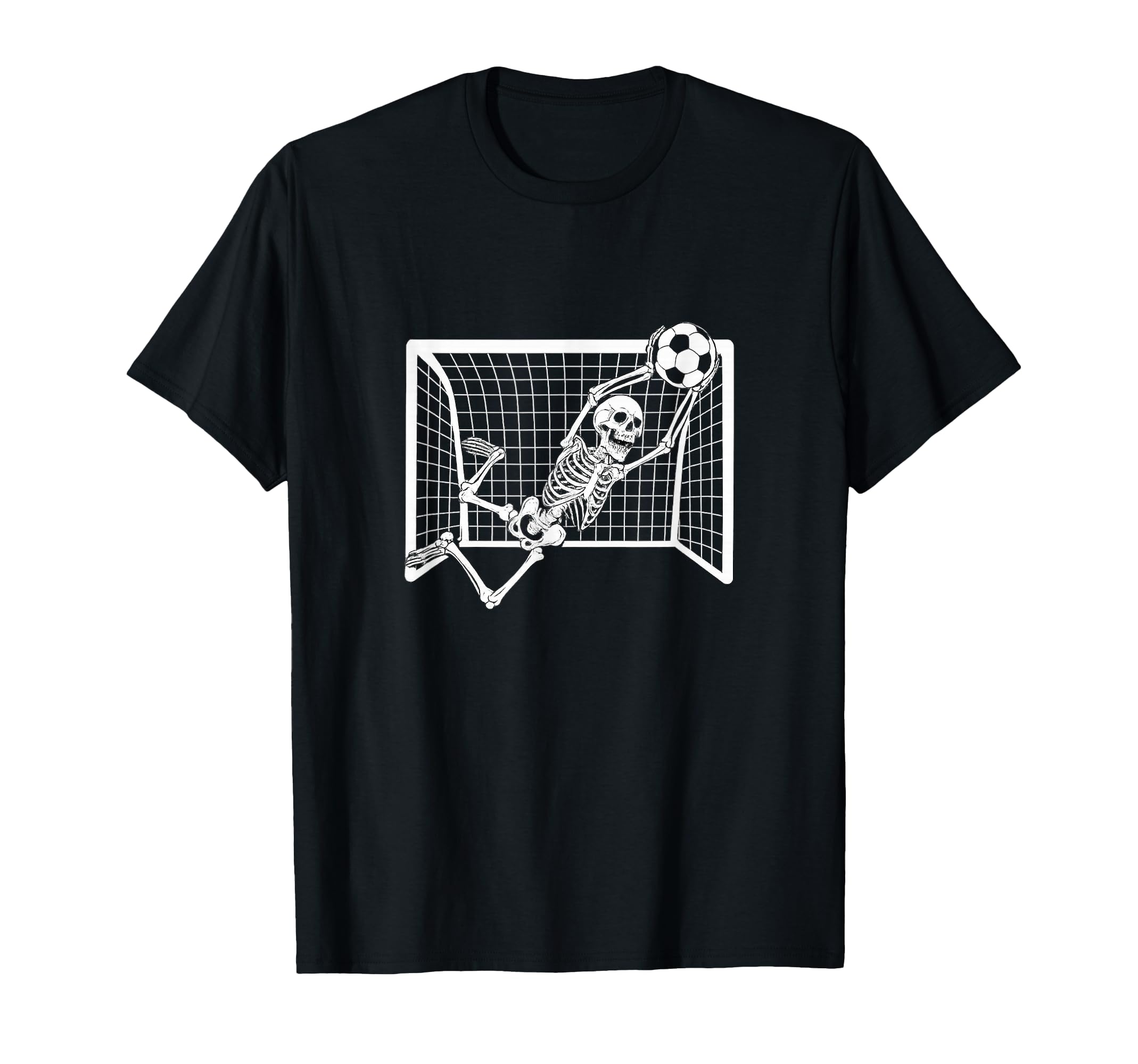 Skeleton Goalkeeper Soccer Halloween T-Shirt - Streetwear Style Men Women