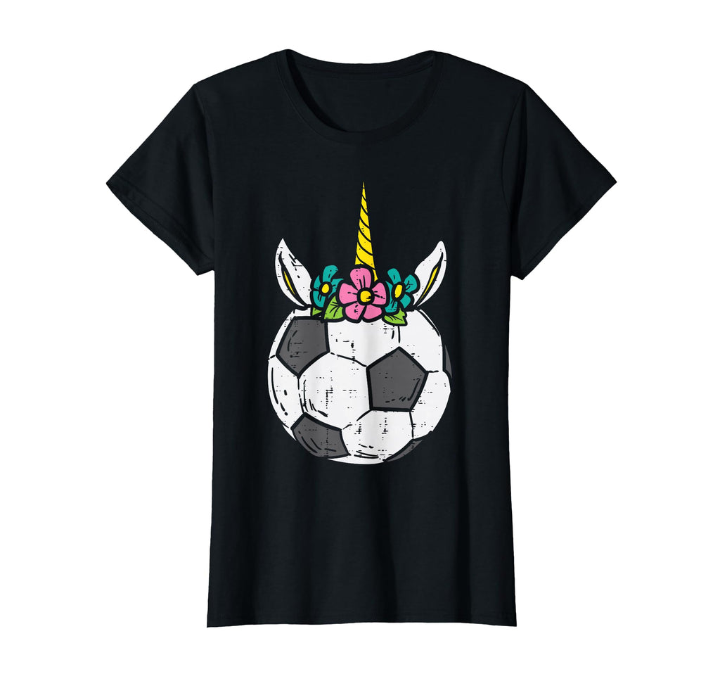 Unicorn Head Soccer Ball Football T-Shirt - Trendy Graphic for Adults