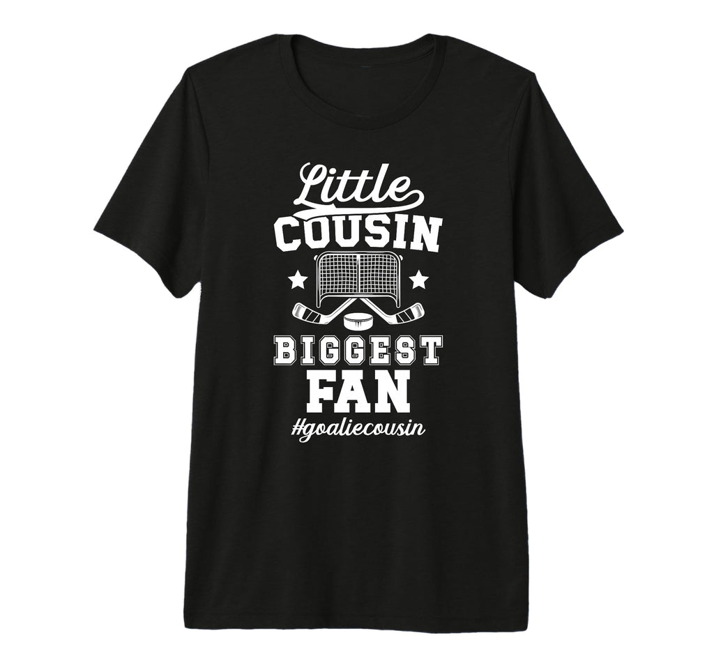 Little Cousin Hockey Goalie Cousin T-Shirt - Minimalist Print Unisex