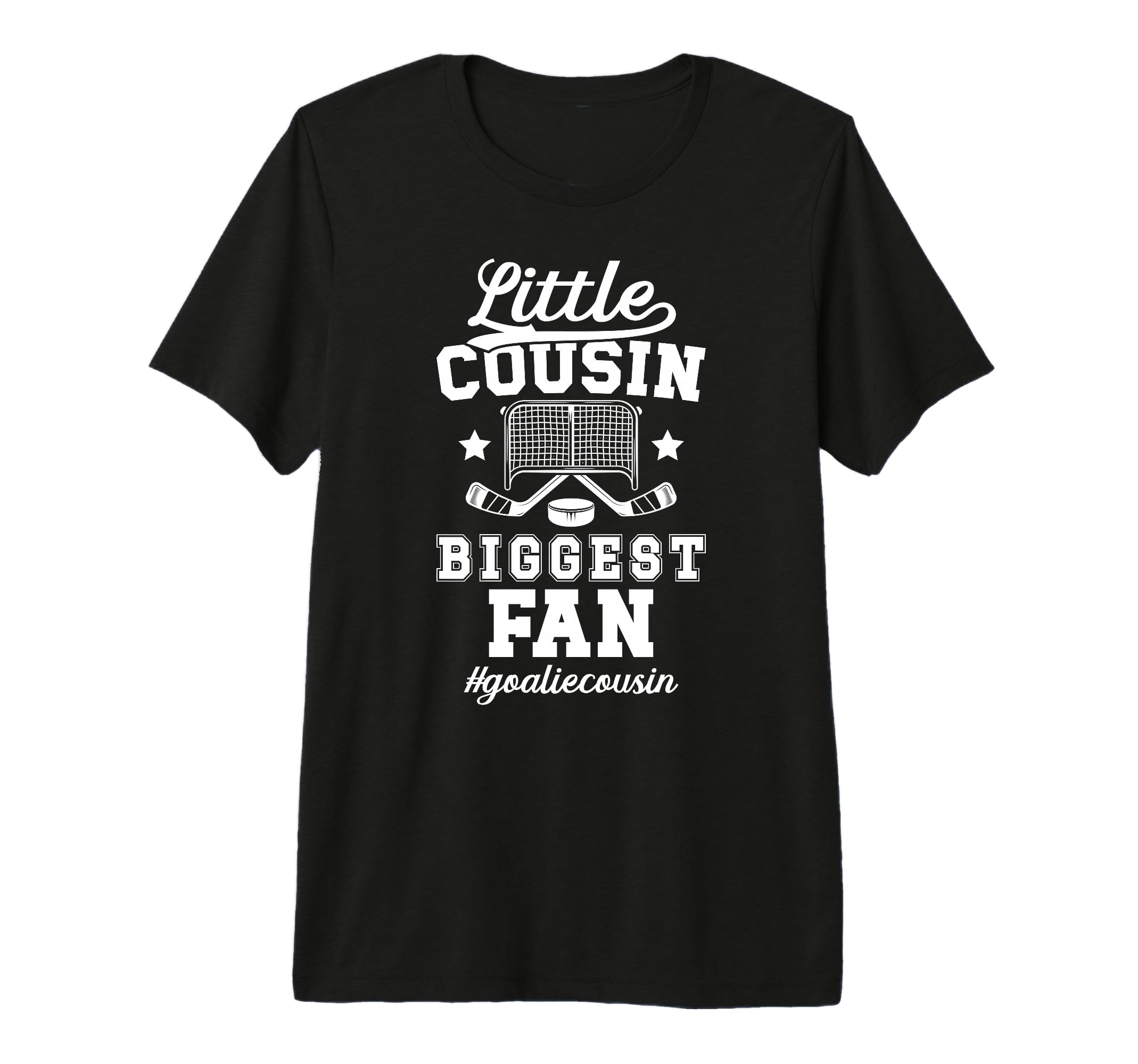 Little Cousin Hockey Goalie Cousin T-Shirt - Minimalist Print Unisex