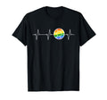 Soccer Rainbow Flag Heartbeat Ball T-Shirt - Custom Art Print for Adults