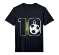 10Th Birthday Soccer Player Football T-Shirt - Minimalist Print Men Women