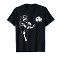 Rottweiler Playing Soccer Dog Lover T-Shirt - Minimalist Print Unisex