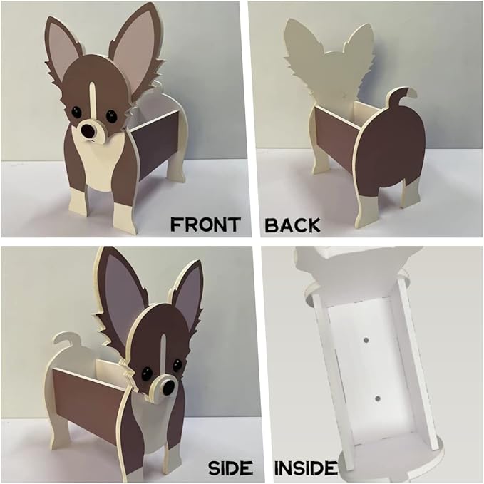 German Shepherd Dog Planter Plant Pots,Cute Garden Dog Flower Planter,Dog Planters Birthday Gifts for Women,Office,Indoor/Outdoor Decor(9.45 * 5.51 * 13.82in)