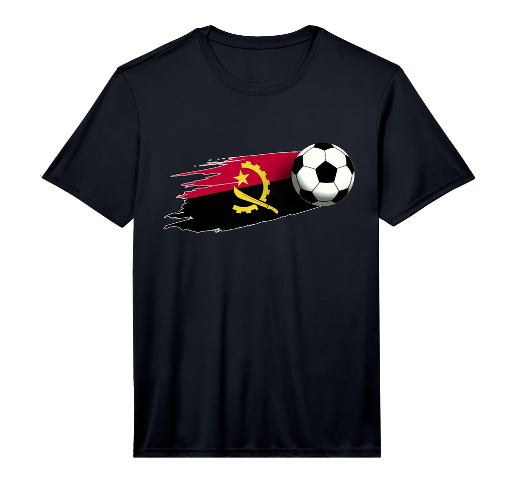 Mens Angola Flag Angolan Soccer Flag T-Shirt - Novelty Apparel Men Women