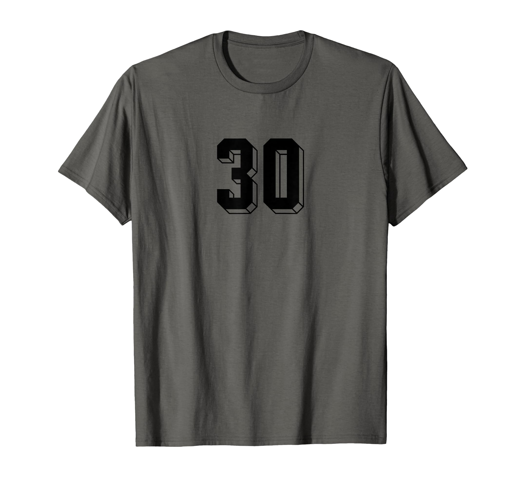 Number 30 80S 90S Soccer Team Jersey T-Shirt - Casual Everyday Wear Unisex