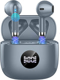 Wireless Earbuds, Bluetooth 5.3 Ear Buds LED Power Display Headphones Bass Stereo, Bluetooth Earbuds in-Ear Noise Cancelling Mic, 40H Playback Mini Case IP7 Waterproof Sports Earphones for Android iOS