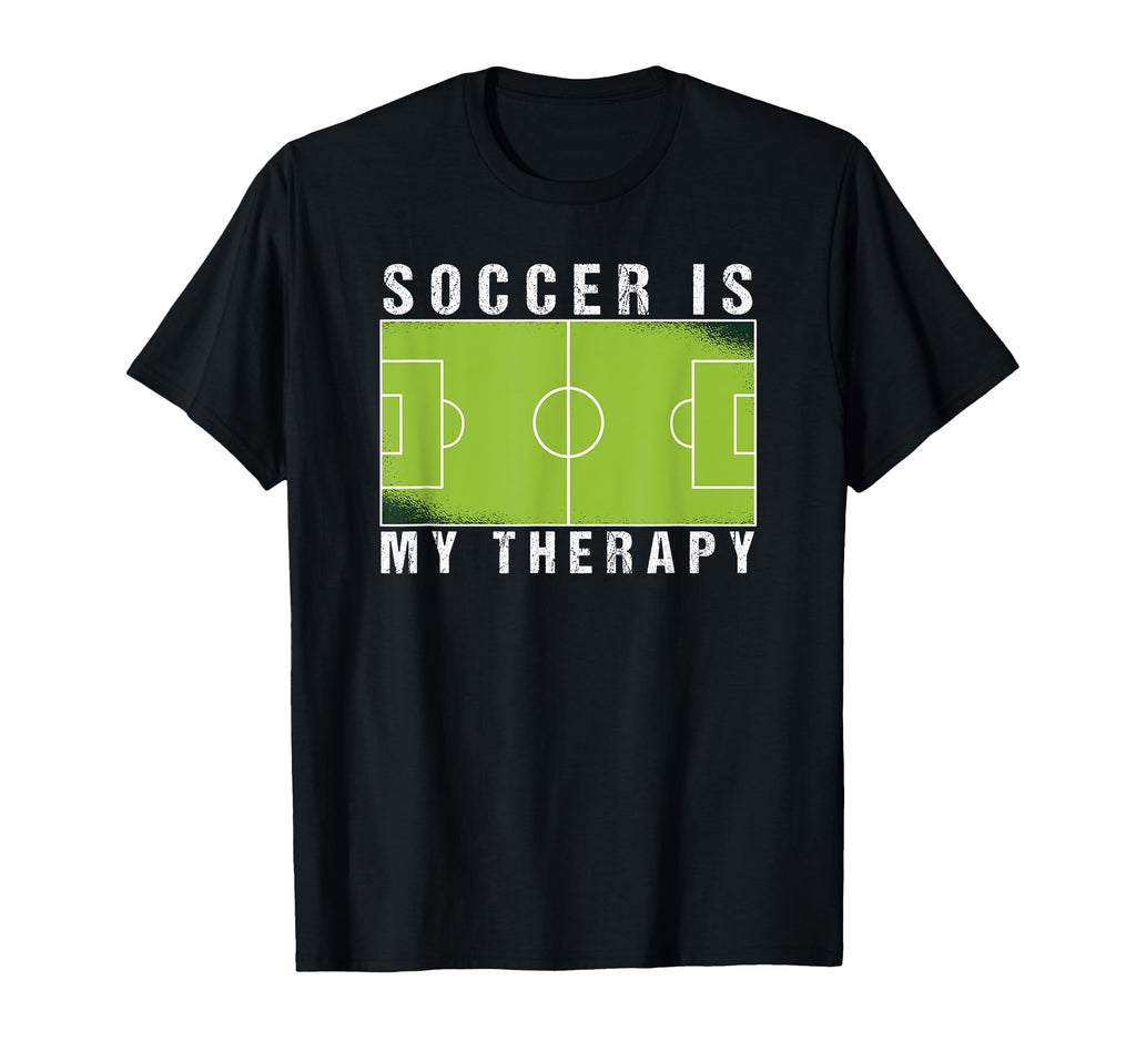 Soccer Sports Funny Soccer Is My Therapy T-Shirt - Unique Graphic Unisex