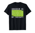 Soccer Sports Funny Soccer Is My Therapy T-Shirt - Unique Graphic Unisex
