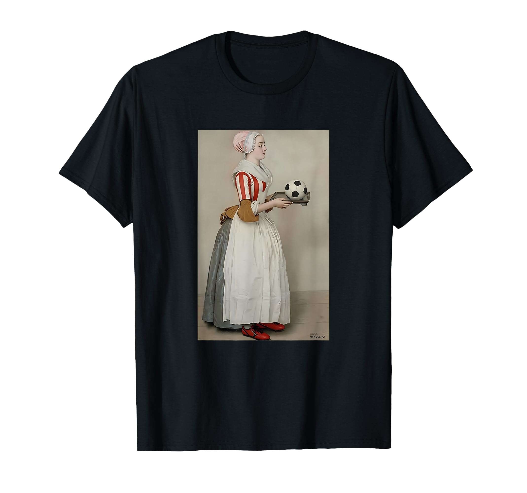 Serving Football Red Striped Soccer Outfit T-Shirt - Trendy Graphic Unisex