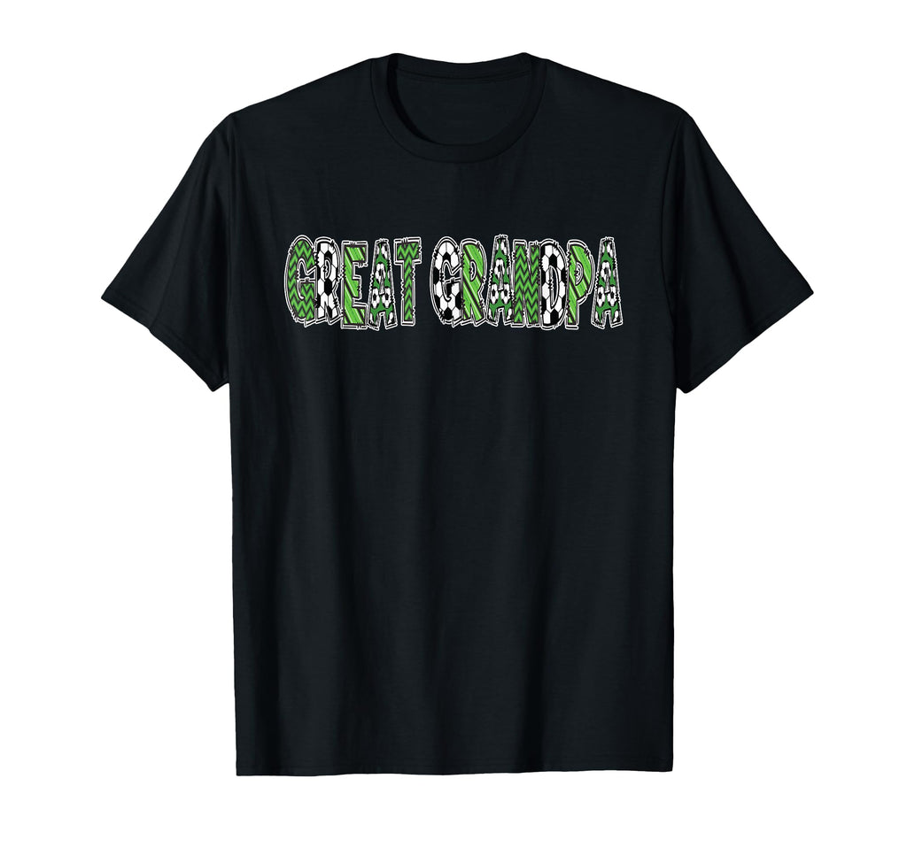 Soccer Great Grandpa Birthday Party T-Shirt - Graphic Print for Adults