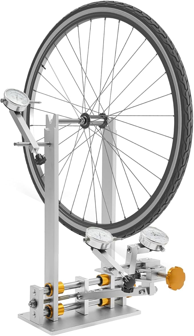 Bicycle Wheel Repair Bracket, Professional Wheel Truing Stand, Bicycle Wheel Repair Tool Kit, Bike Wheel Repair Truing Bearing Stand w/ Mechanic Tool for 10" - 29" Wheels, Bicycle Wheel Repair Truing Bearing Workstands