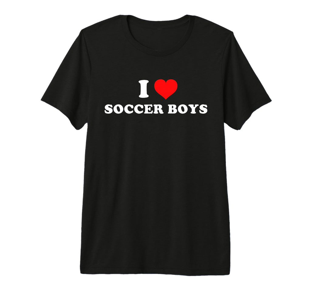 I Love Soccer Tri Blend T-Shirt - Fun Novelty Design for Adults
