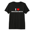 I Love Soccer Tri Blend T-Shirt - Fun Novelty Design for Adults