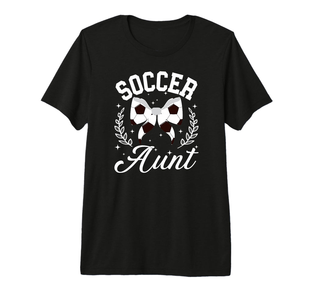 Soccer Aunt Coquette Soccer Player Aunt T-Shirt - Graphic Print for Adults