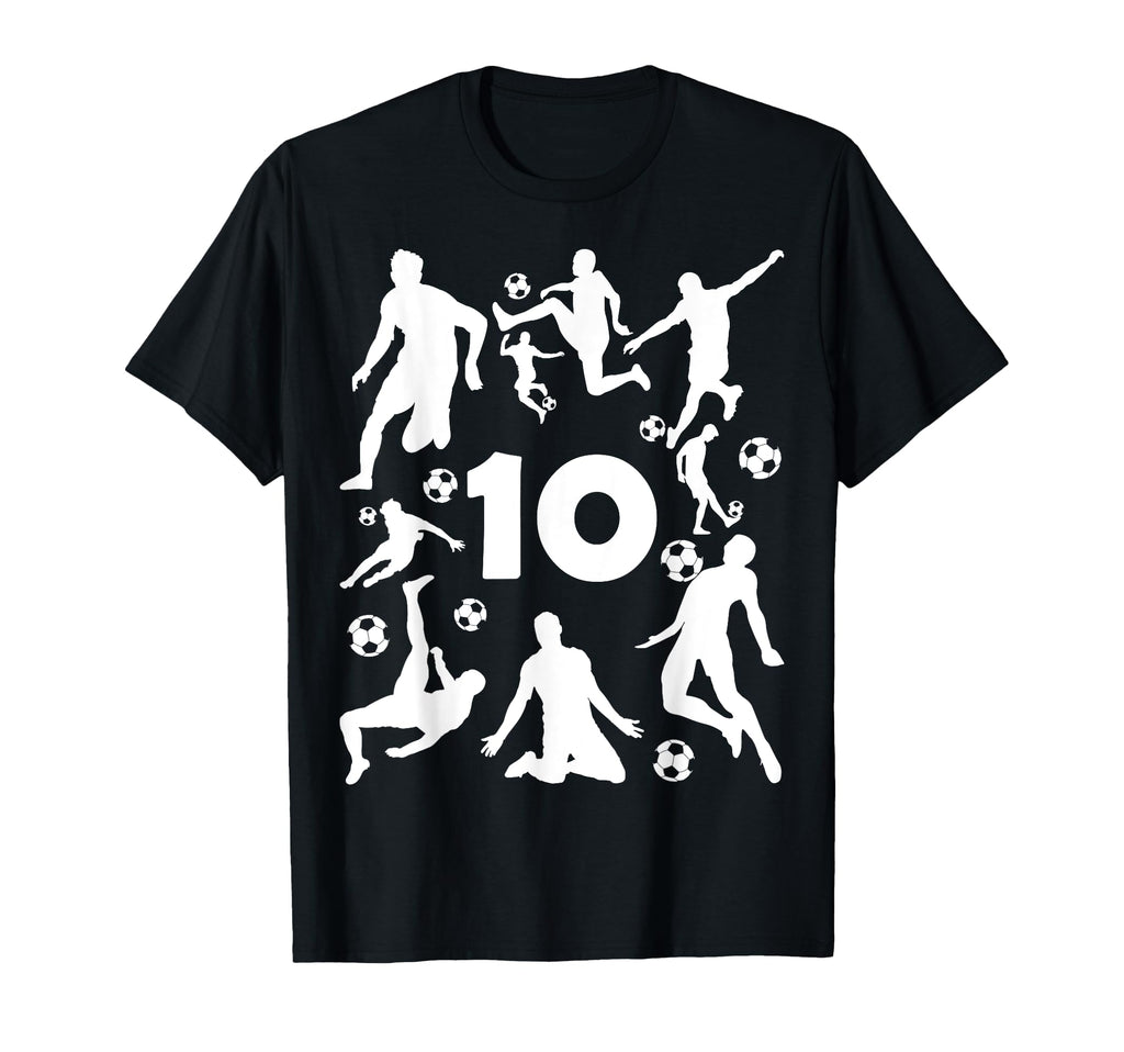 Number 10 Years Soccer 10Th Birthday T-Shirt - Unique Graphic for Adults
