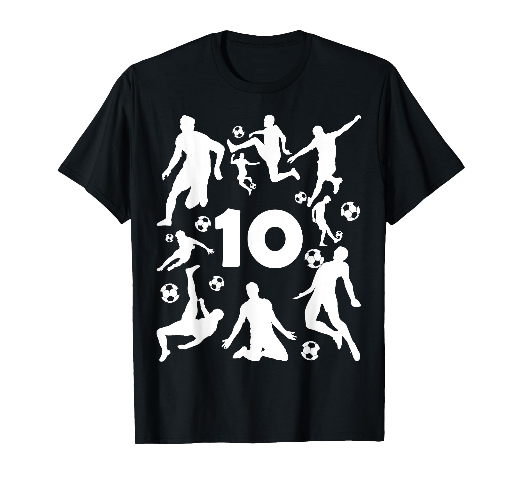 Number 10 Years Soccer 10Th Birthday T-Shirt - Unique Graphic for Adults