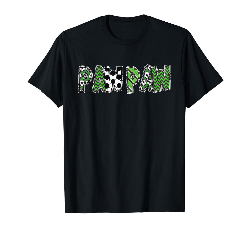 Soccer Grandpa Paw Paw Birthday Party T-Shirt - Novelty Apparel for Adults